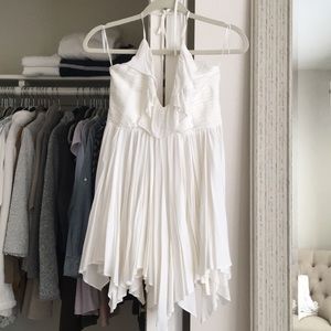 Free People White Flowy Halter Top Dress